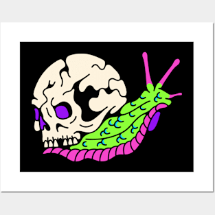 Snail skull Posters and Art